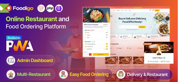 Gambar produk Theme wordpress Foodigo - Multi Restaurant and Online Food Ordering System Marketplace